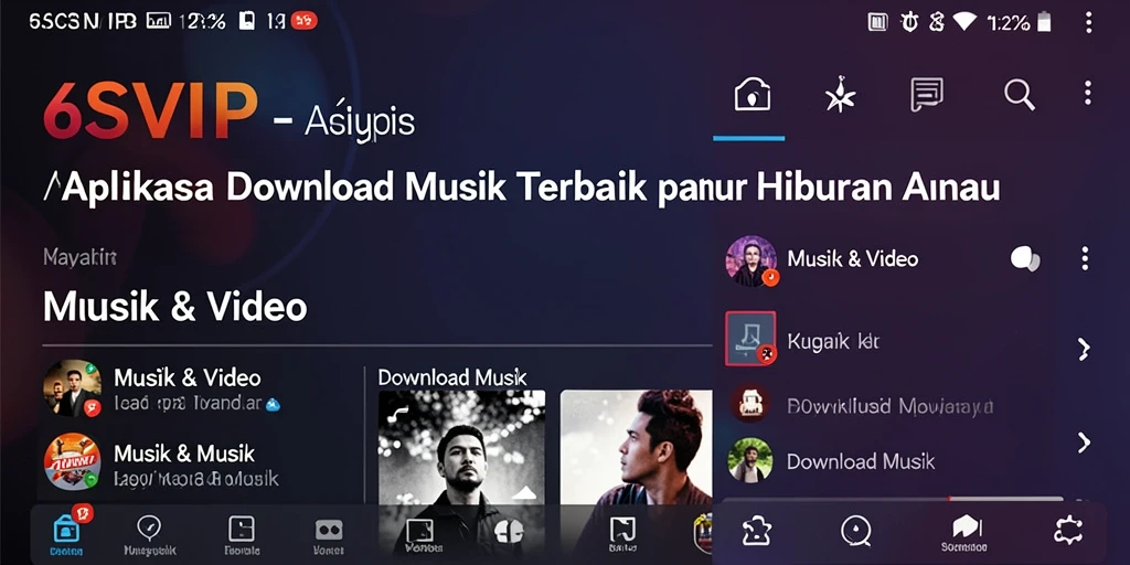 Tampilan antarmuka 6SVIP yang sederhana dan fungsional untuk download musik.
