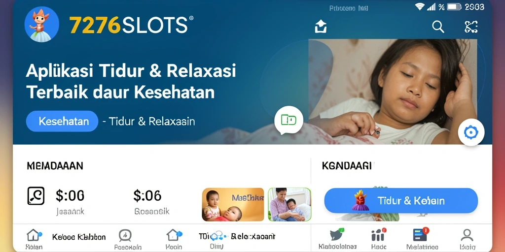 Antarmuka intuitif 7276SLOTS untuk pengalaman Tidur & Relaksasi.