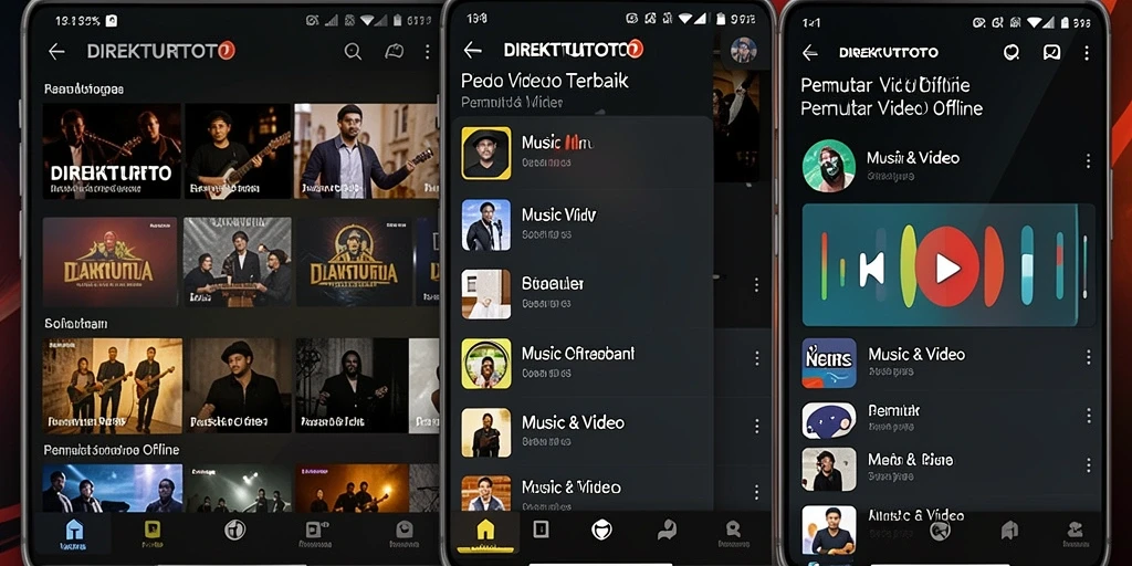Screenshot antarmuka aplikasi Pemutar Video Offline DIREKTURTOTO