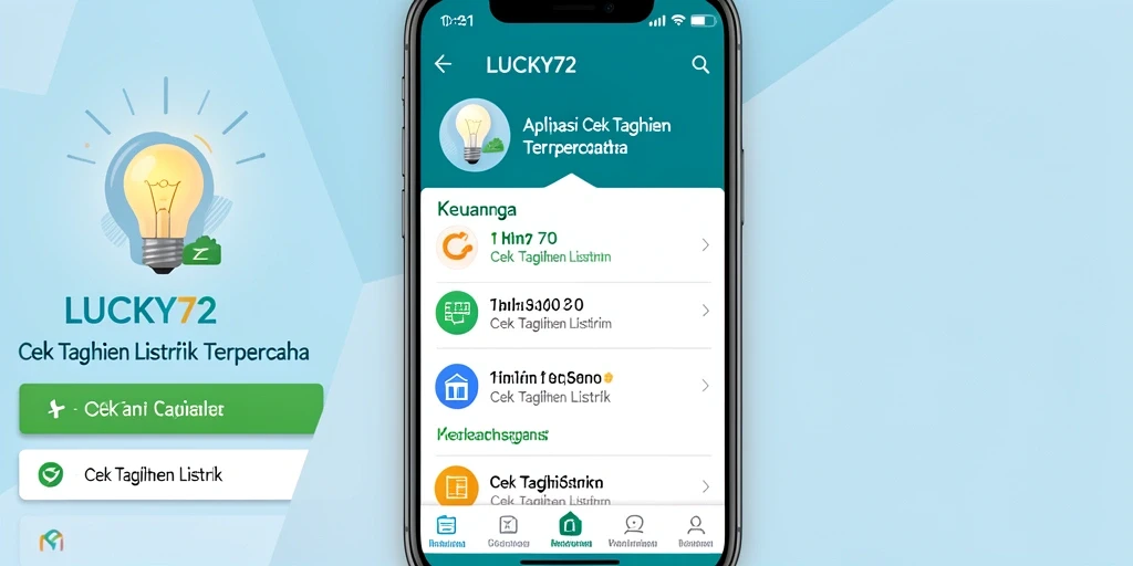 Antarmuka LUCKY72 yang memudahkan cek tagihan listrik.