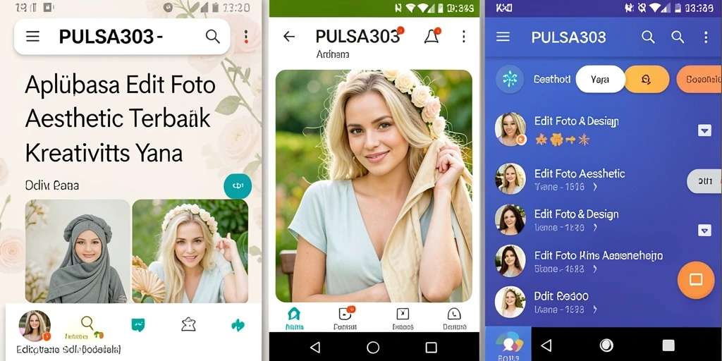 Antarmuka PULSA303 yang memukau untuk Edit Foto Aesthetic.