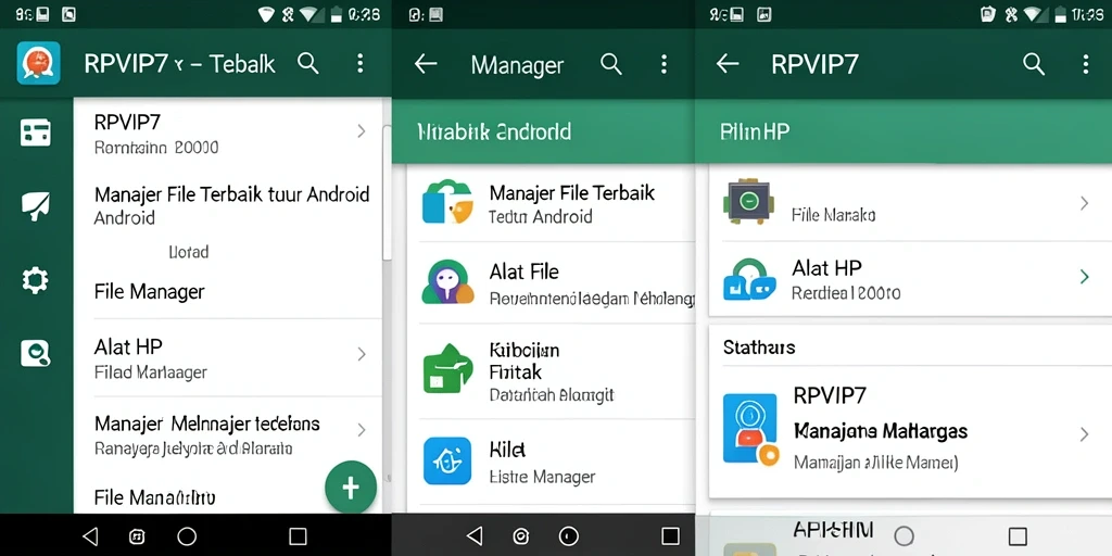 Antarmuka aplikasi RPVIP7 yang sederhana dan efektif untuk pengelolaan file.
