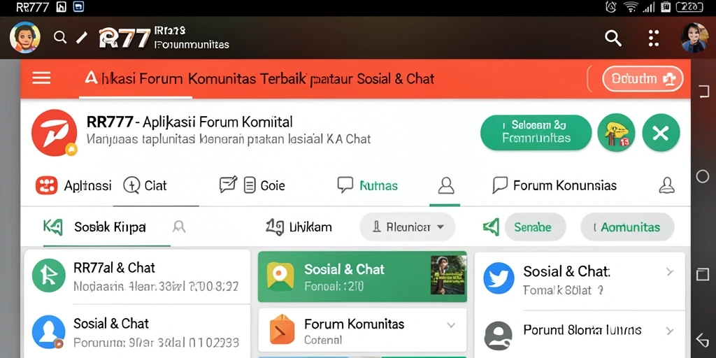 Antarmuka pengguna aplikasi RR777 yang menarik dan interaktif.