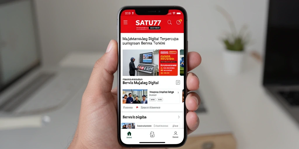 Tampilan antarmuka SATU77 yang modern dan interaktif.
