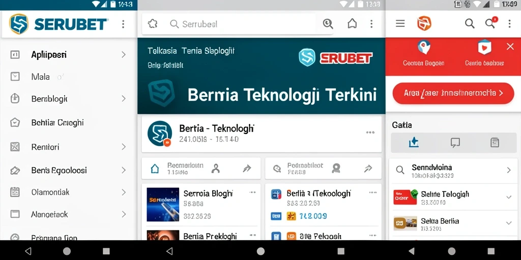 Tampilan antarmuka aplikasi SERUBET yang modern dan interaktif.