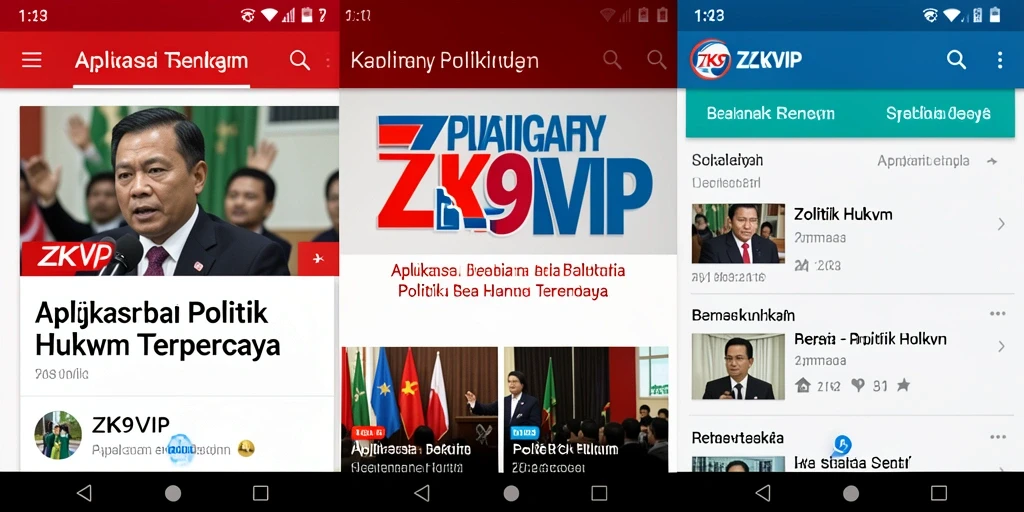 Antarmuka ZK9VIP menampilkan informasi politik dan hukum yang rapi.